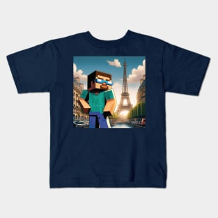 Steve in Paris Kids T-Shirt